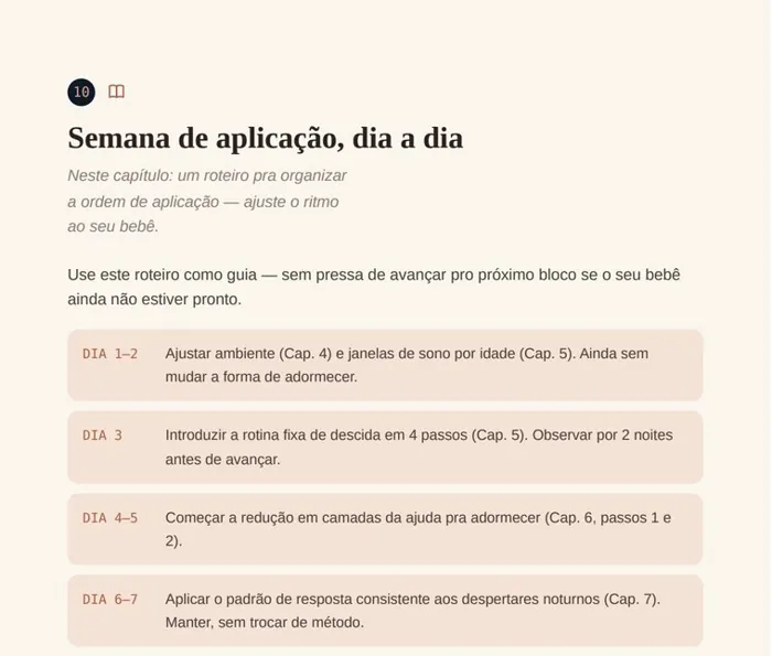 Página da semana de aplicação